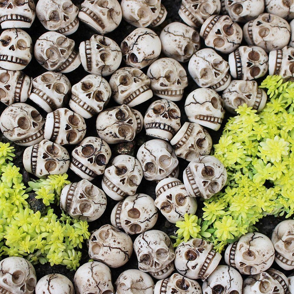 20PCS Lightweight Halloween Skull Figurine Resin Miniature Dragon Skull Figurine  Halloween Supplies