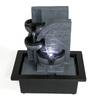 Desktop Flowing Water Waterfall Fountain with White LED Light for Company Office Wealth Feng Shui Tabletop Ornaments Home Decor