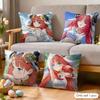 Nilou Cute Genshin Impact Cushion Cover Silky Short Plush Invisible Zipper Dustproof Sofa Pillow Case For Home Decor