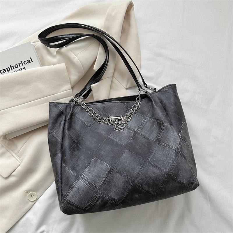 

Корейская версия вместительной сумки подмышкой для женщин на зиму, новая повседневная сумка-тоут, модная корейская версия сумки через плечо на одно плечо