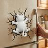 Nuovo Magnete Animale Ornamento Gatto Arrampicante Fessura Schiena Magnete Frigorifero Decorazione Carina Festiva
