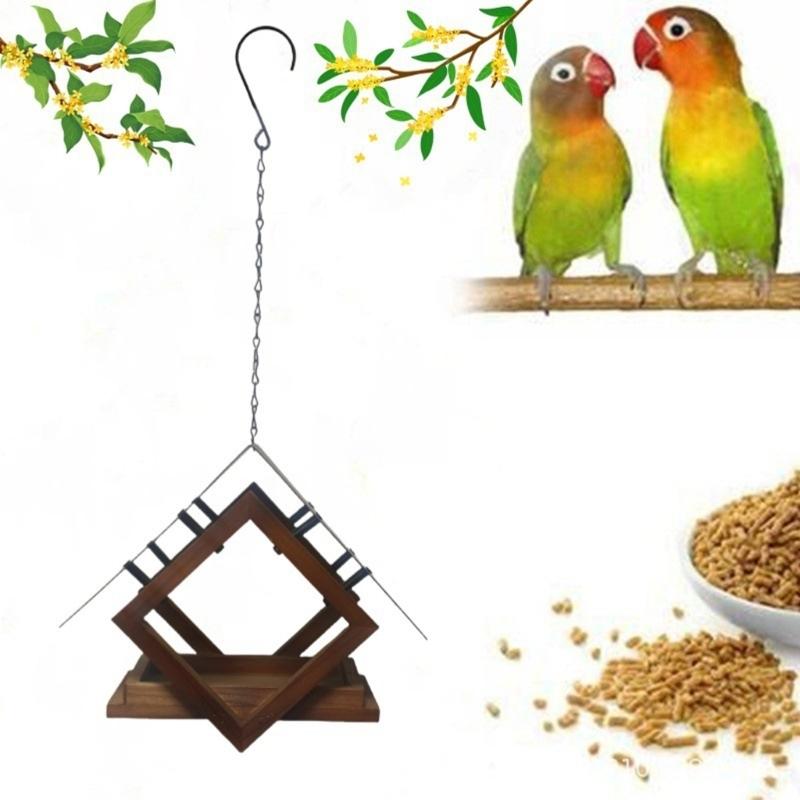 Bucolic Outdoor Bird Feeder With Open Design To Attract Multiple Species Natural Wood And Metal Yard Ornaments