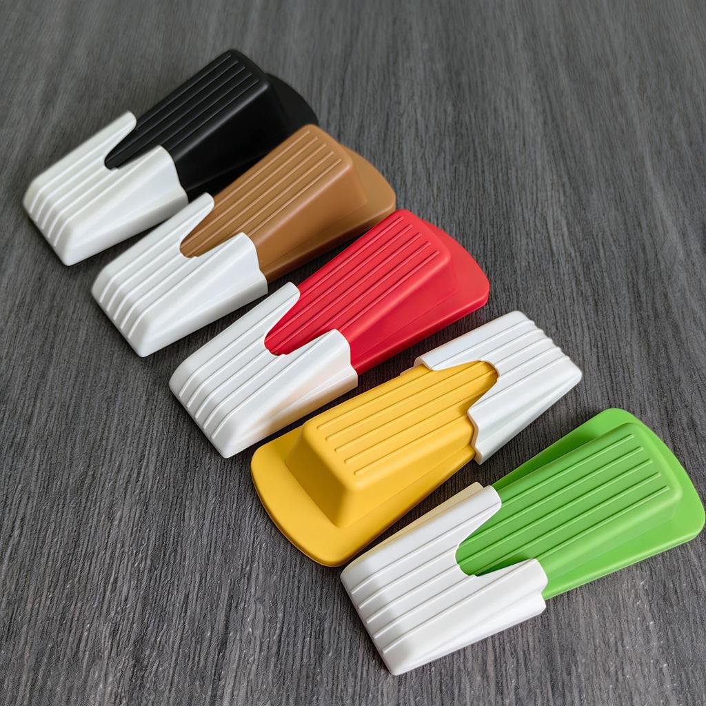 1/10Pcs Safety Silicone Door Stop Stoppers Block Texture Doorstops Door Stopper Home Office Door Retainer Anti-collision Stop