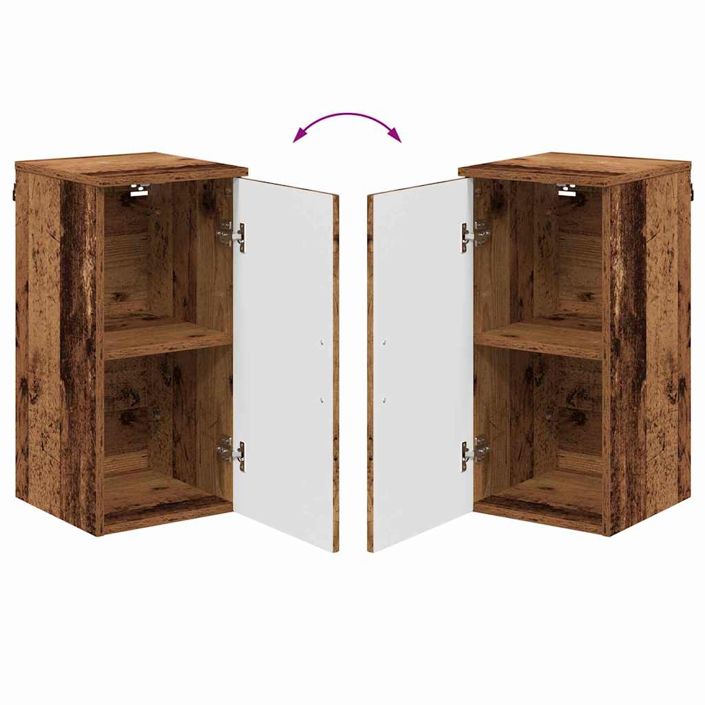 Bathroom Wall Mounted Cabinet Rustic Wood Finish 30 x 31.5 x 61 cm