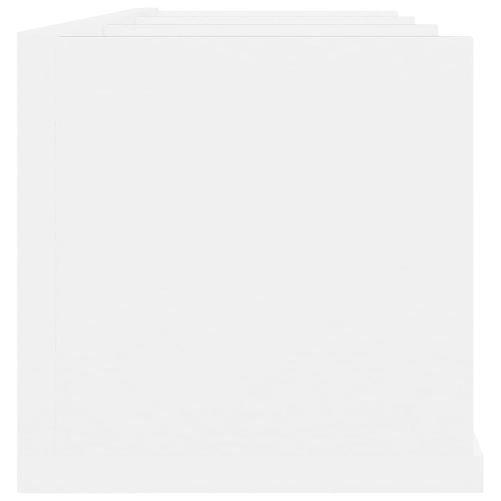 CD Wall Shelf White 75 x 18 x 18 cm Particleboard