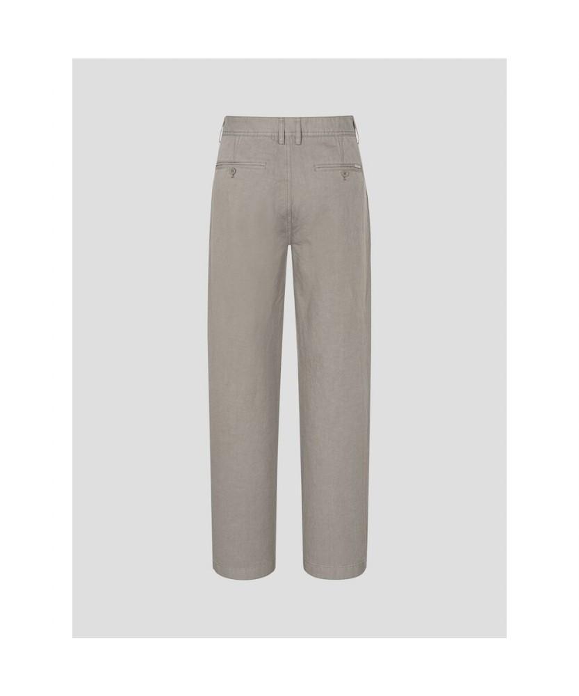 Binpolmen Garment-Dyed Semi-Wide Pants Beige