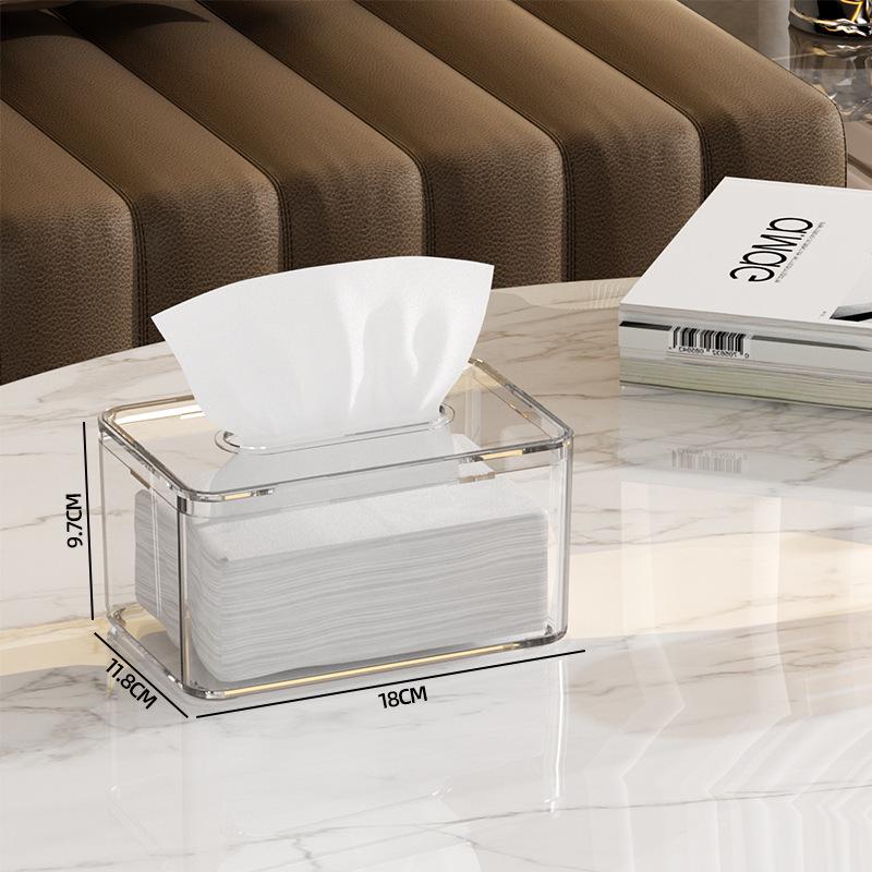 Transparent High-End Tissue Box for Living Room and Bedroom