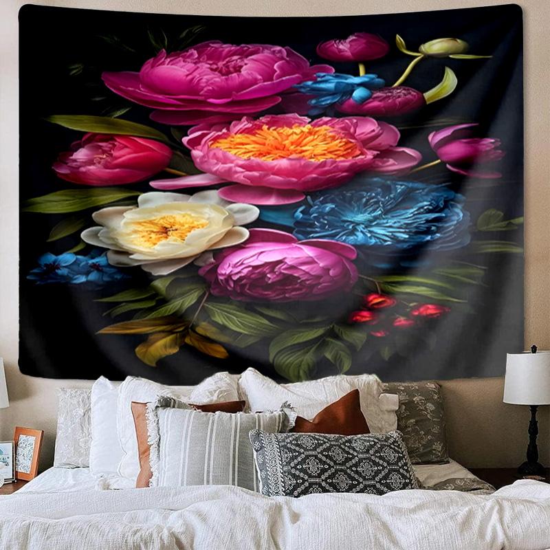 Floral Elegance In Bloom Tapestry Room Decoration Wall Hanging for Living Room Bedroom, dormitory, Birthday and Christmas gifts