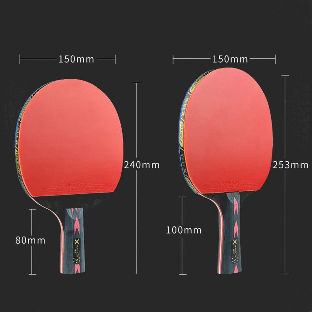 2Pcs HUIESON Ping Pong Rackets 6 Star Ping Pong Supplies Table Tennis Racket  For Club Training