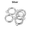 5Pcs Alloy O Ring Spring Clasps With Hole Openable Round Carabiner Keychain Bag Clips Hook Connector For DIY Jewelry Key Rings