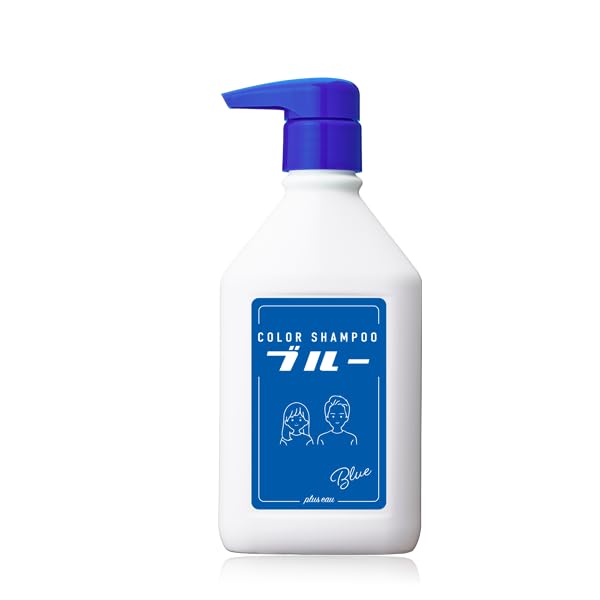 plus eau Color Shampoo for Bleached Fruity Floral 280ml Hair, Blue, Scent, синий