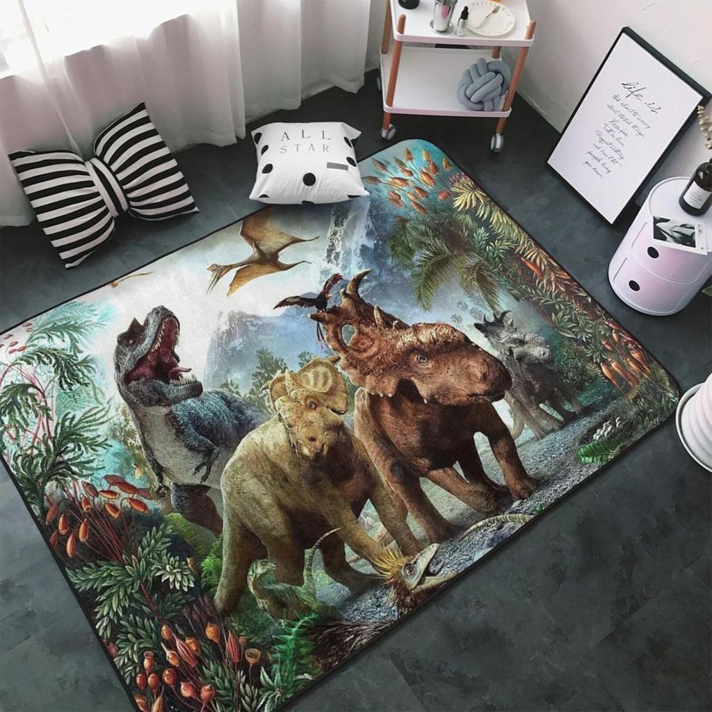 Baseball Water Fire Carpet  Anti Slip Lightning Printed Carpet  Home Decoration Sports Themed Floor Mat Blue and Red Design