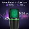 Portable USB RGBs Computer Microphones with Gains Control and Shock Absorption for Travel Bloggers Gamers and Streamers