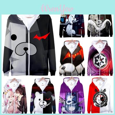 Cozy Danganronpa Monokuma Hoodie With Vibrant 3d Print For Anime Fans