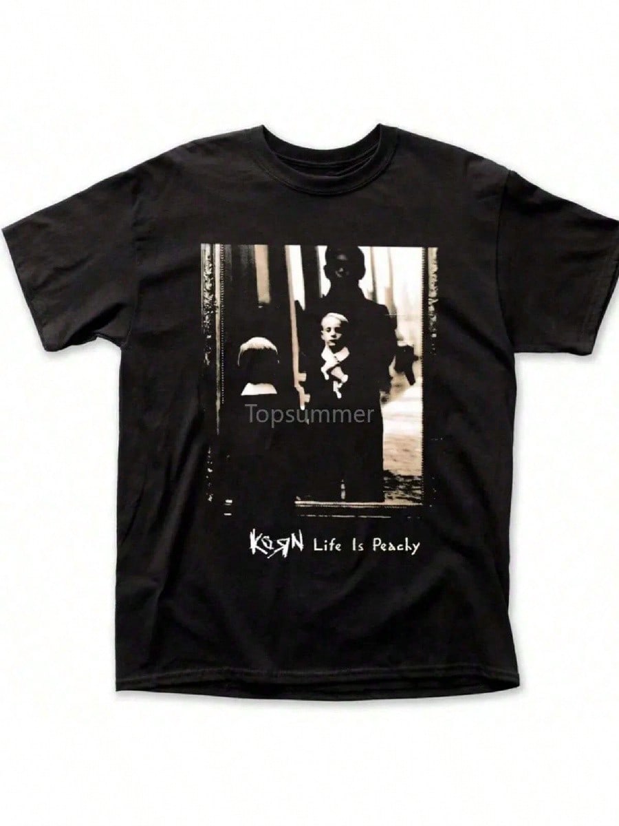 Korn Life Is Peachy S Cotton T-Shirt Album Retro Print.Jpg S разноцветный