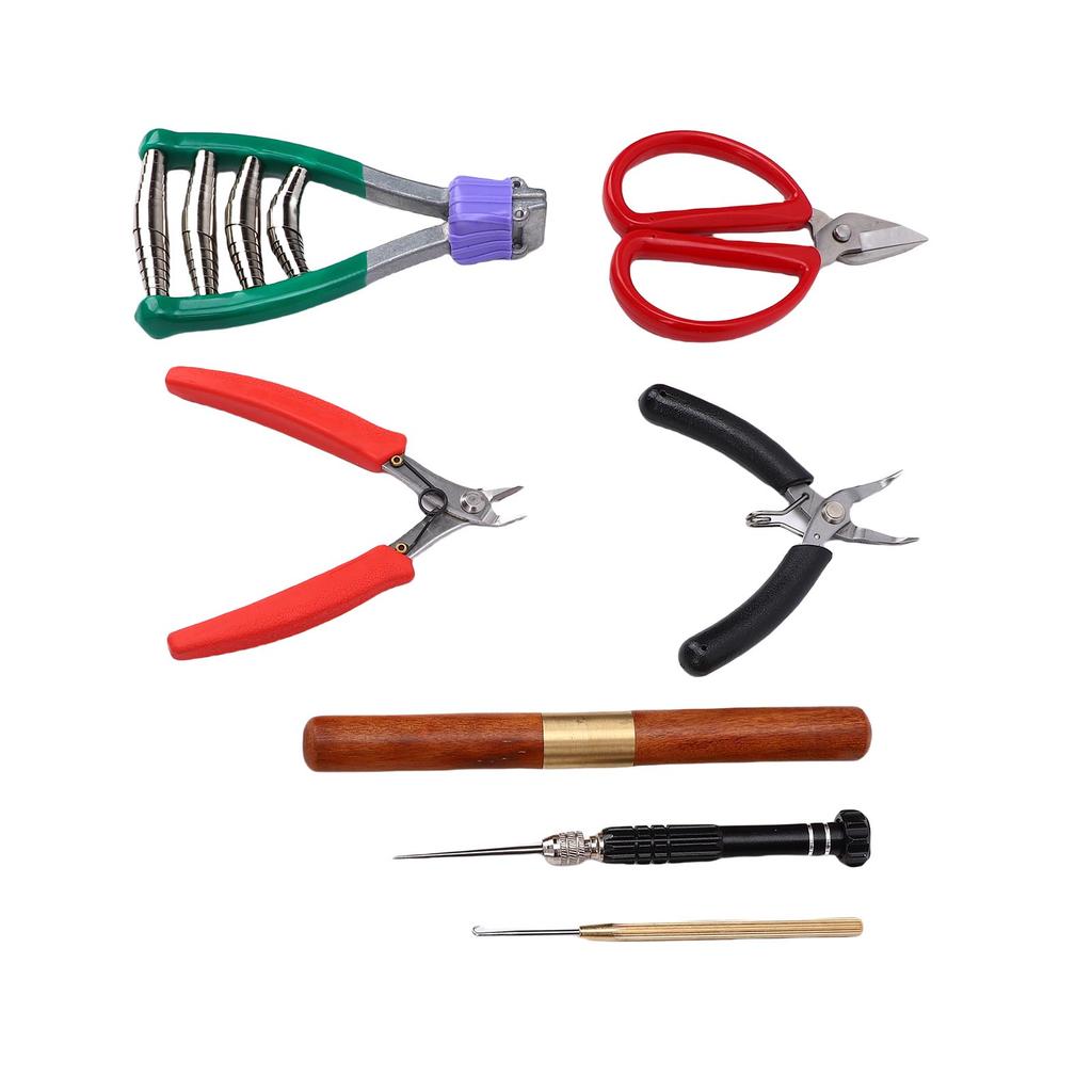 Badminton Racket Stringing Tool Set Bent Nose Pliers Diagonal Pliers Threading Hook Stringing Wire Cone Line Cone
