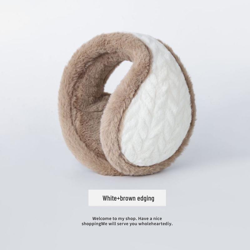 

Зимние плюшевые складные наушники - Милый искусственный кроличий мех для тепла для женщин One Size бежевый