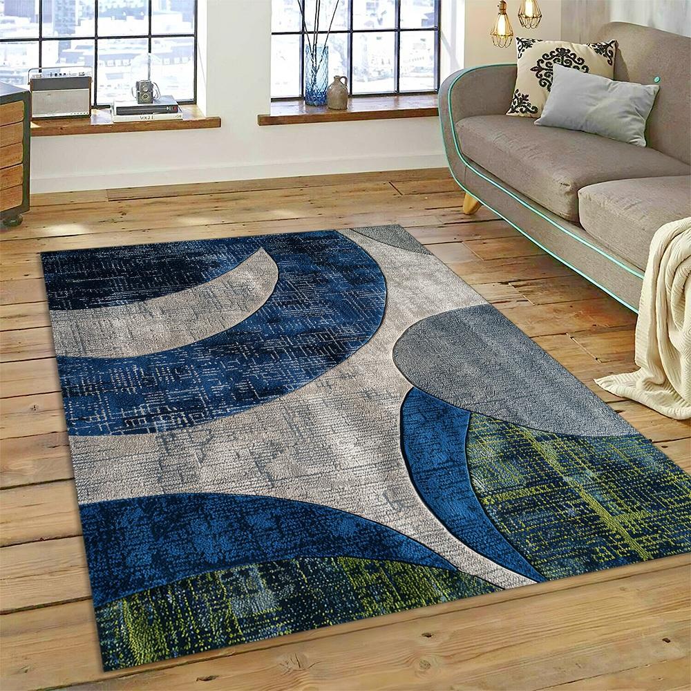 2025 New Style Bohemian Abstract Fashion Modern Art Carpet Rug for Living Room Bedroom Home Sofa Decoration,Non-slip Floor Mat