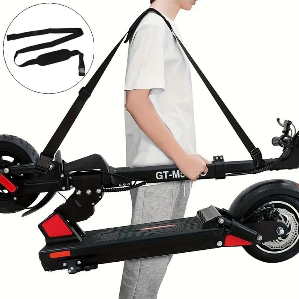 Black Adjustable Folding Bicycle Shoulder Strap Load Reducing Portable Beach Chair Storage Strap Non-Slip Nylon