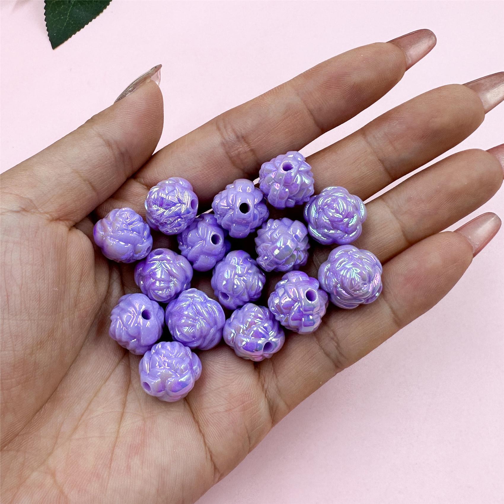 

DIY акриловые браслеты 15 мм модные цветы 15 шт. для ожерелья свободные бусины аксессуары для изготовления ювелирных изделий 14*13mm фиолетовый