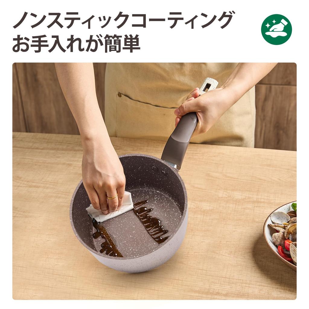 WANGYUANJI 16cm Milk Miso Soup Saucepan with Induction and Gas Milk Sauce Stock Easy To Perfect for Single Home Use Saucepan, Pot, Pot, Lid,