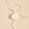 Elegant Pearl Simulated And Rose Decoration Women Casual Waist Chain Daily For