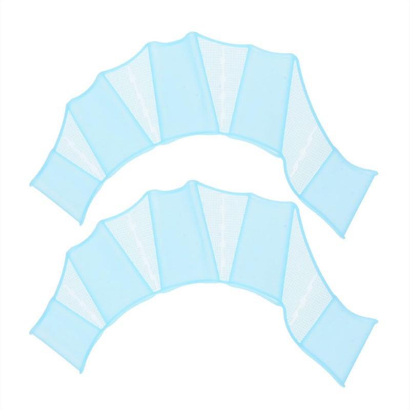 

3 Pairs Silicone Swimming Hand Paddles 6PCS Webbed Gloves Swim Training Gear Fins Flippers for Men Women Kids Water Sports S:210*150*40mm(for kids) синий