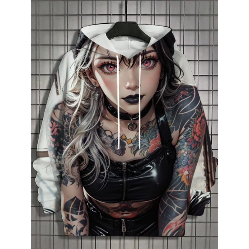 Autumn and Winter Men's Sports Hoodies Unisex 3D Printing HD Anime Girl Printing Hoodies Harajuku Fashion Pullovers