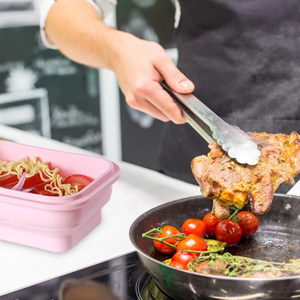 Buy Tableware Lunch Box Outdoor Folding Silicone Bento Lunch Box Bowl