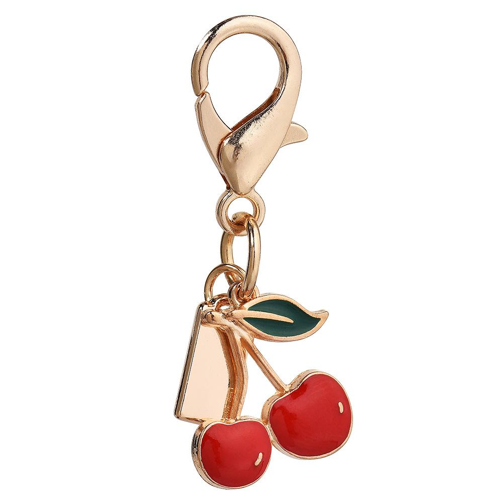 Cherry Keychain Jewelry Bag Pendant Fashionable And Exquisite Crystal Resin Cherries Car Keychain Pendant Female
