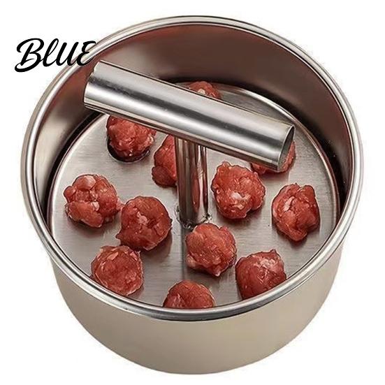 Round Food Shaper Tool Stainless Steel Meatball Maker 6/12-Hole Manual Meat Press Mold for Homemade Falafel Beef Pork Fish Balls Non-Stick