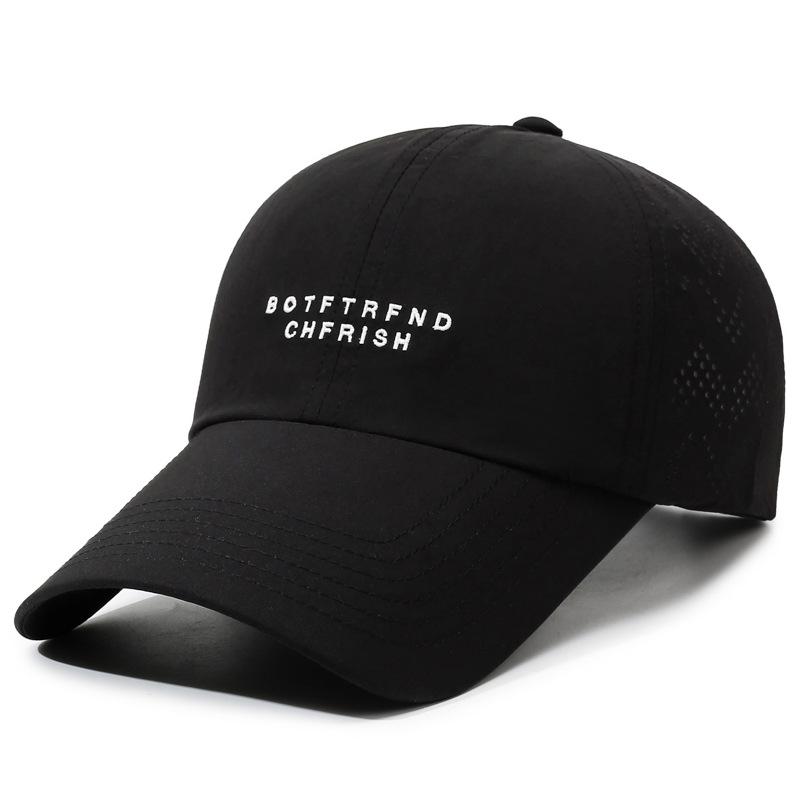 Breathable Quick-Drying Baseball Cap Unisex Sunscreen Cap Letter Embroidery Outdoor Sports Cap