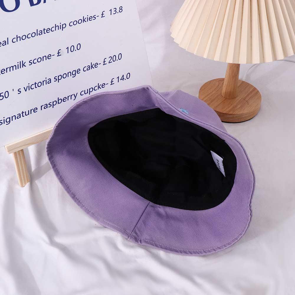 Travel Korean For Women Cotton Girl Embroidery Visor Cap Bucket Hat Sun Cap Sun Protection