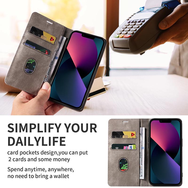 Protective Leather Case for Oneplus 8T, Nord CE2 5G, 10 PRO - Solid Color