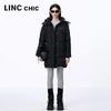 Jinyujie Women's Mid-Length Loose Fit Duck Down Jacket
