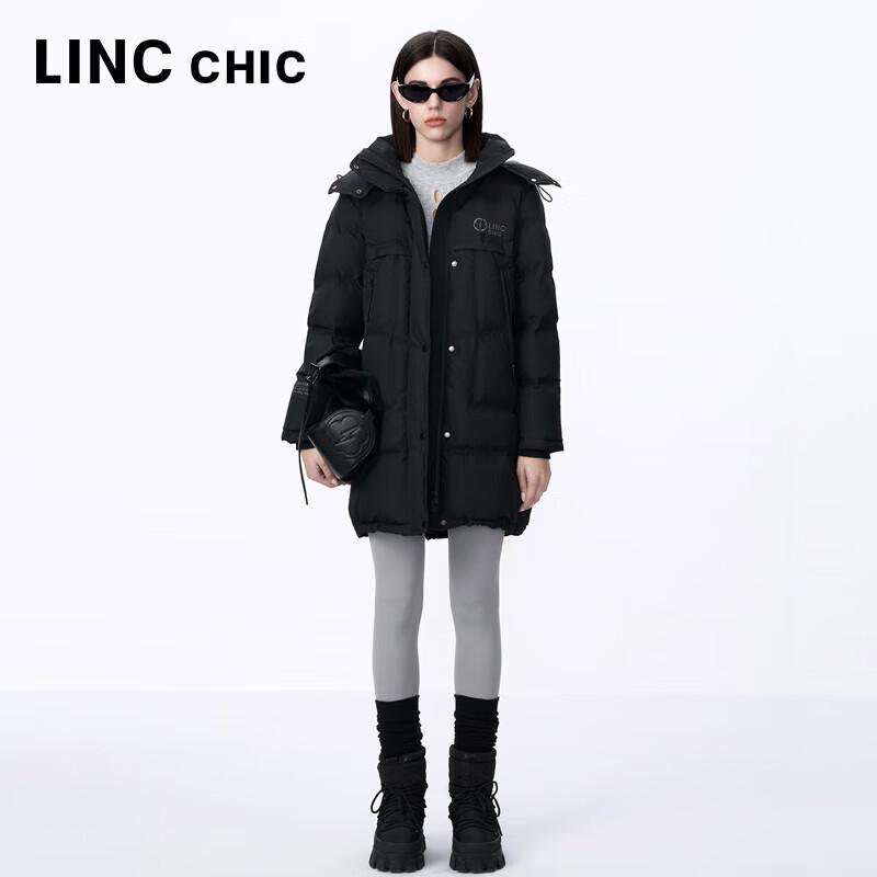 Jinyujie Women's Mid-Length Loose Fit Duck Down Jacket