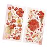 2PCS Vintage Scrapbook Stickers Flowers Gilding Processing Paper Easy Apply Long Lasting Aesthetic
