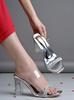 Shoetopia Stylish Trasparent Detailed Block Heels For Women & Girls
