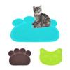 Waterproof Pet Cat Litter Mat Cute Claw Shape Feeding Pad PVC Easy Cleaning Double Layer Cats Toilet Mats for Pet Cats Supplies