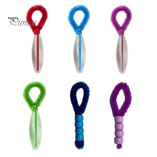 Soft Plush Cleaning Brush Belly Button Brush, Bristle Navel Cleaner with Anti Slip Groove Dirt Remover Beaded Handle, Portable Body Care Tool