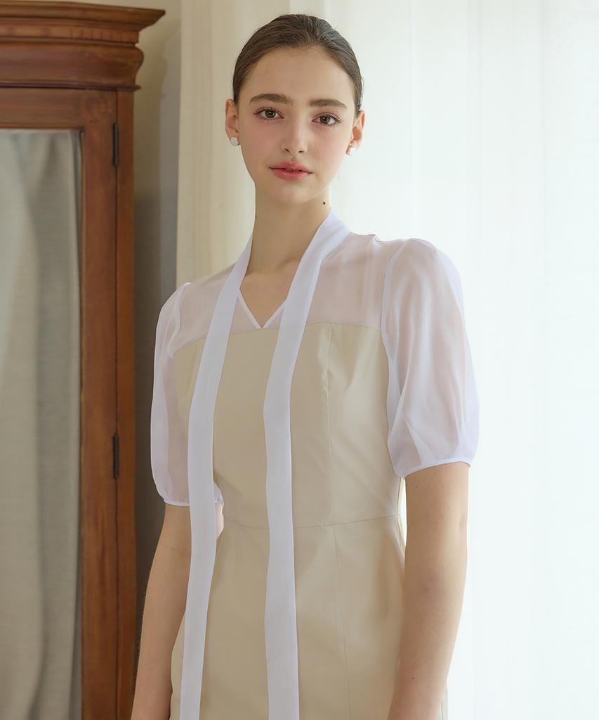 Julie And Kara 25Hs Collar 126 Terroir Line Aerin Dress Beige