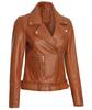 Stylish Women's Leather Brown Jacket New Handmade Lambskin Soft Casual Biker Wear