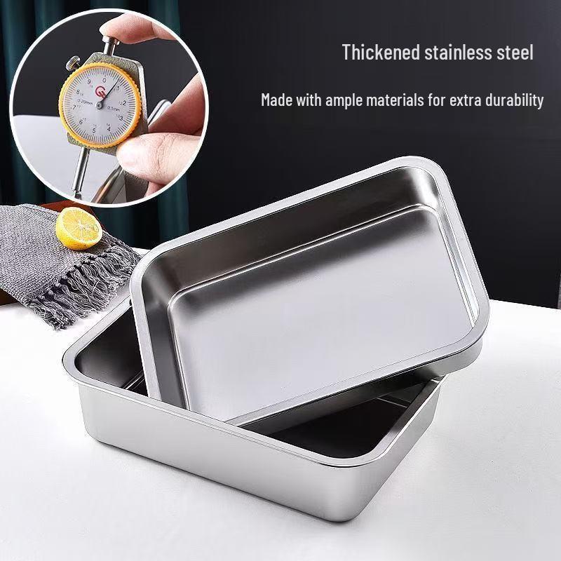 ZISIZ Stainless Steel Square Buffet Food Pan