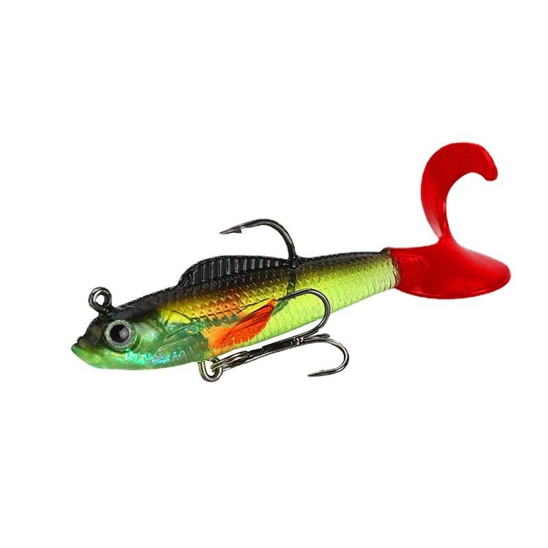 1Pcs 90mm 9.5g Soft Swim Tail Fishing Lures Jig Wobblers Artificial Silicone Bait for Sea Bass Carp Spoon Fishing Tackle
