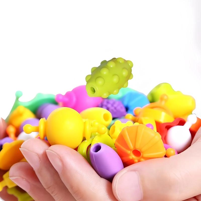 Children's DIY Bead Jewelry Making Kit Beginner Friendly Craft Set for Girls Make Necklace Bracelet Ring Art Craft Gift