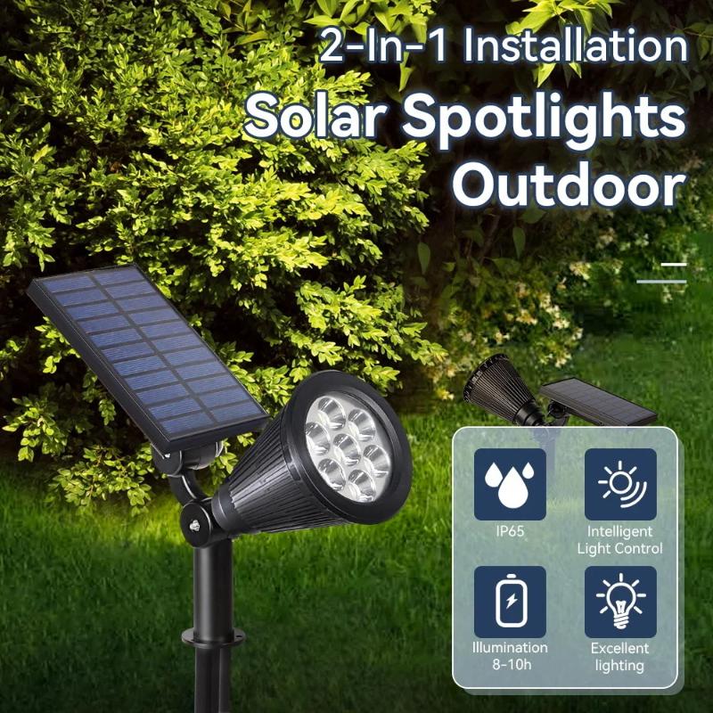 Unique Design 18 Led Spot Light Waterproof Garden Led Solar Stake Spotlight For Pathway Landscape Lawn Outdoor Decor