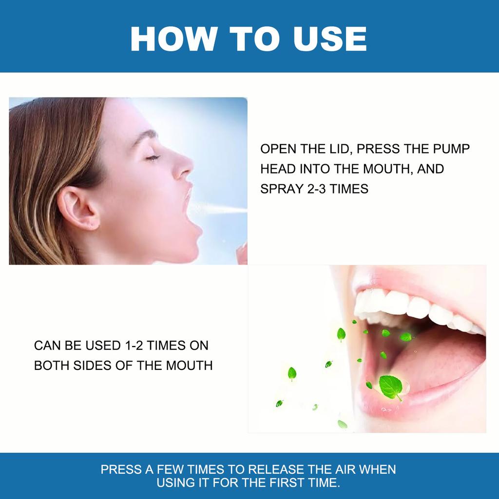 Lanemay Hydrating Mouth Spray - Instantly Soothes Dryness & Freshens Breath with A Minty Taste - 160ml, Natural Ingredients for Daily Oral Care