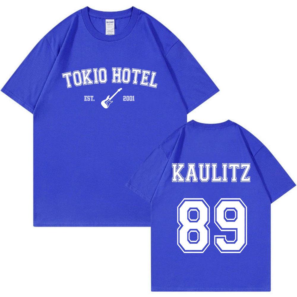 Rock Band Tokio Hotel Kaulitz Tričko Pánská Móda Neformální Tričko s krátkým rukávem Hip Hop Punk Trička nadměrné velikosti Unisex Streetwear
