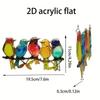 Bird Hanging Window Decor Sun Catcher Acrylic Colorful Animal Art Charm Accessories Bird Figurines Home Decor For Window Wall