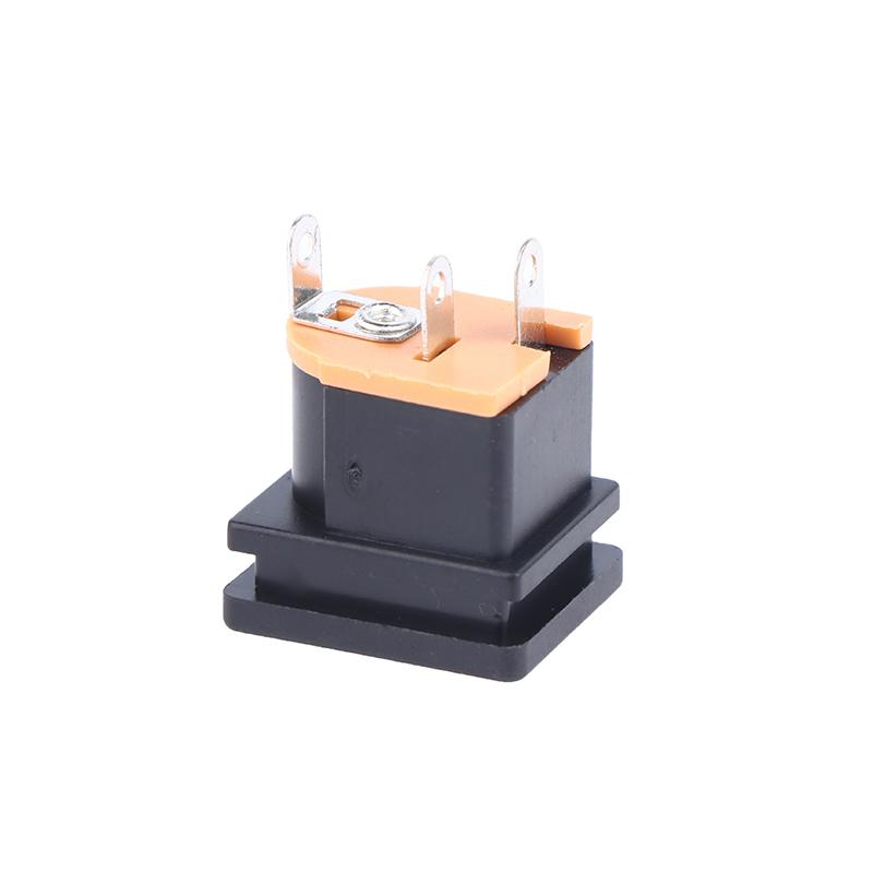 10Pcs Dc Power Socket Dc-015 Jack With Screw Hole 5.5-2.1 Mm / 5.5-2.5Mm Square Panel Mounting 5.5X2.1Mm / 5.5X2.5Mm